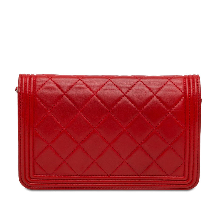 Top Quality Chanel Lambskin Boy Wallet On Chain (SHG-WD2kyT)