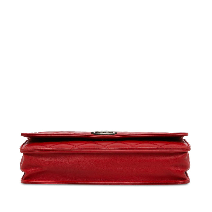 Top Quality Chanel Lambskin Boy Wallet On Chain (SHG-WD2kyT)