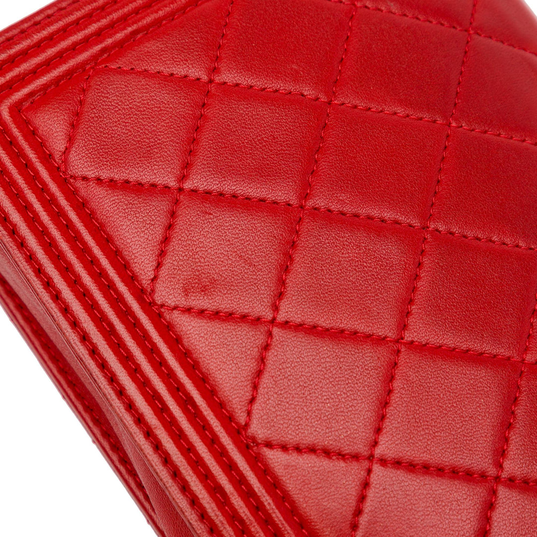 Top Quality Chanel Lambskin Boy Wallet On Chain (SHG-WD2kyT)