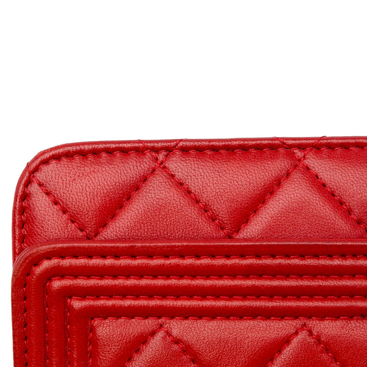 Top Quality Chanel Lambskin Boy Wallet On Chain (SHG-WD2kyT)