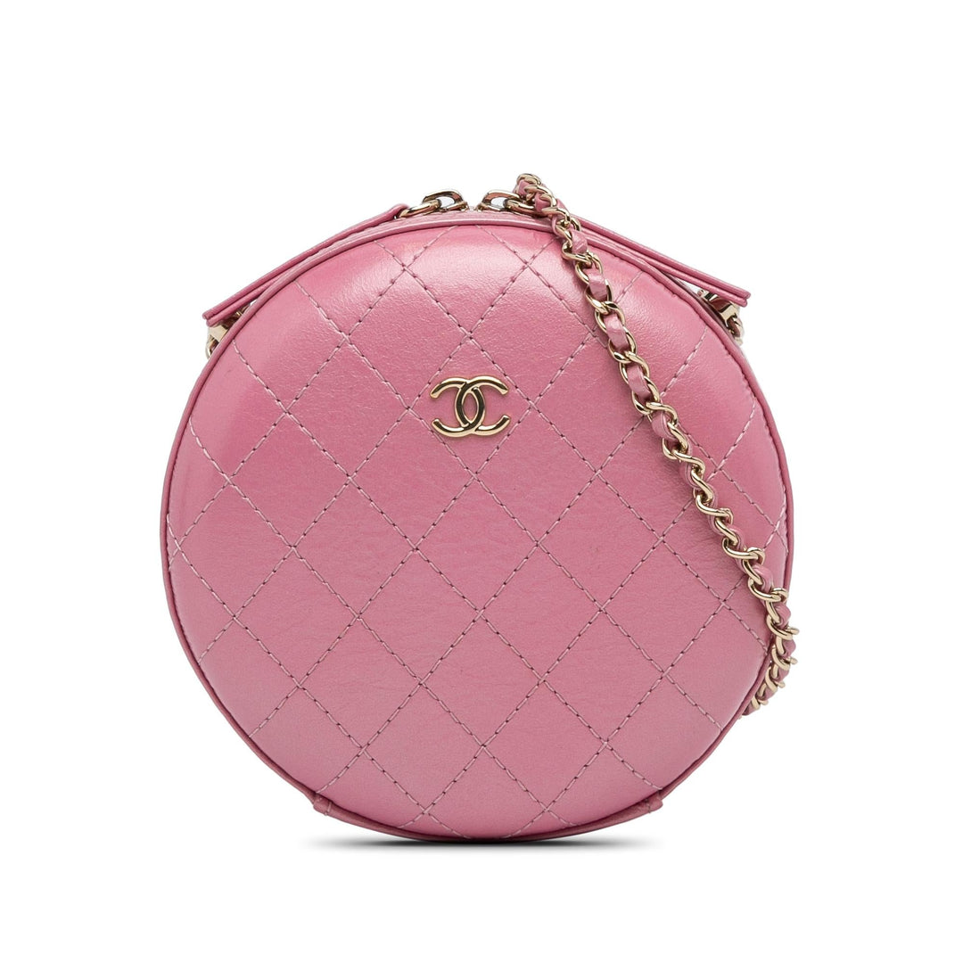 Top Quality Chanel Lambskin CC Round Chain Crossbody (SHG-J2fPQX)
