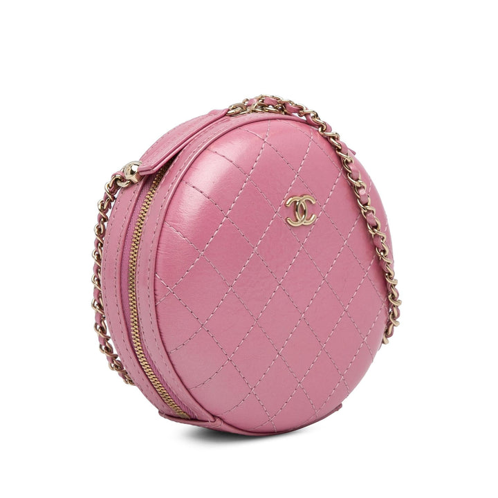 Top Quality Chanel Lambskin CC Round Chain Crossbody (SHG-J2fPQX)