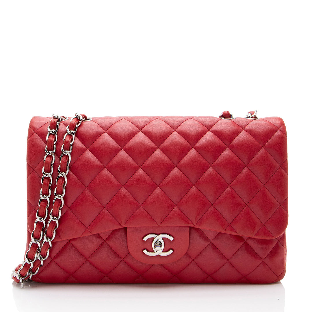 Top Quality Chanel Lambskin Classic Jumbo Single Flap Bag (SHF-2kI1jH)