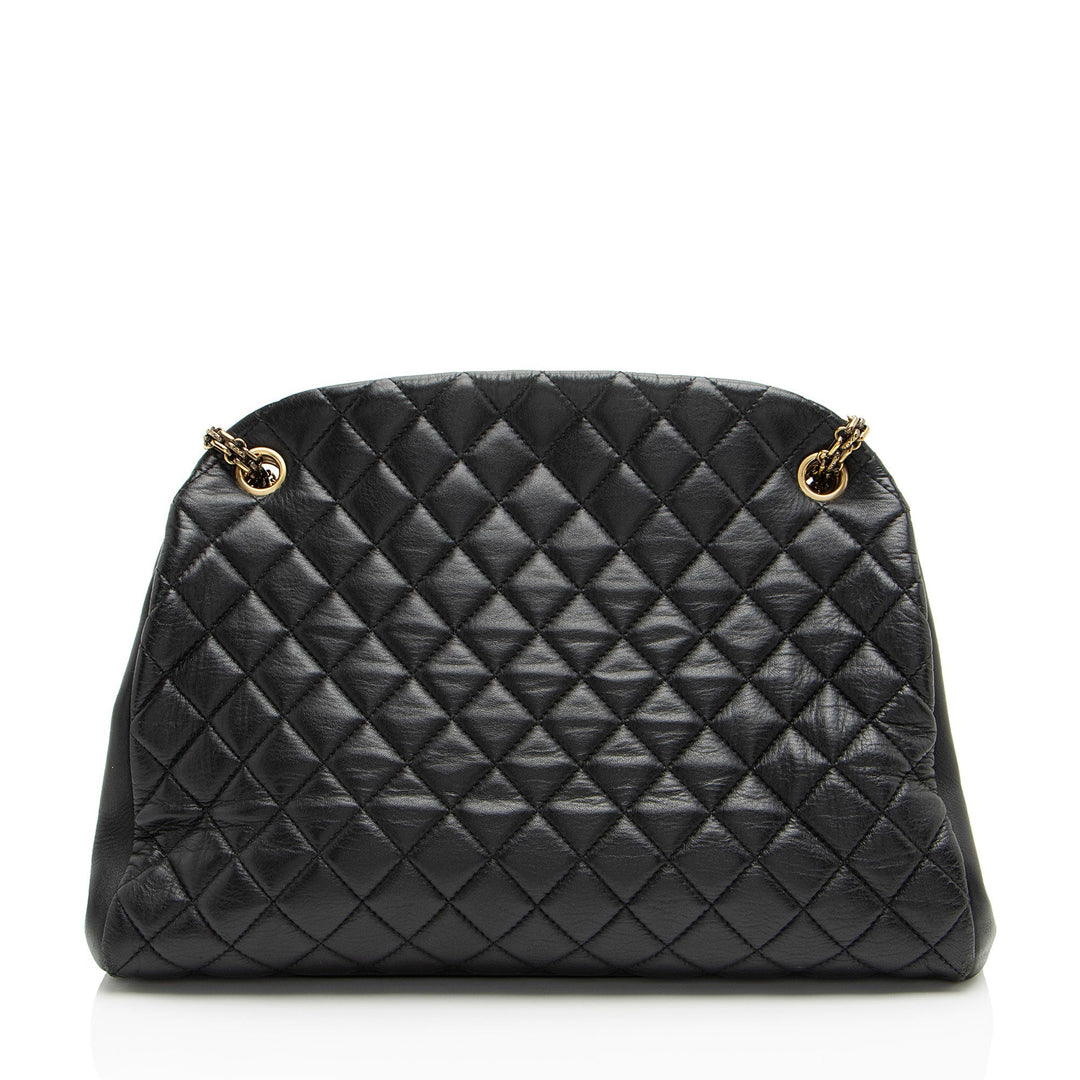 Top Quality Chanel Lambskin Just Mademoiselle Large Bowler Bag (SHF-xiVMoz)