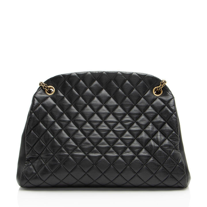 Top Quality Chanel Lambskin Just Mademoiselle Large Bowler Bag (SHF-xiVMoz)