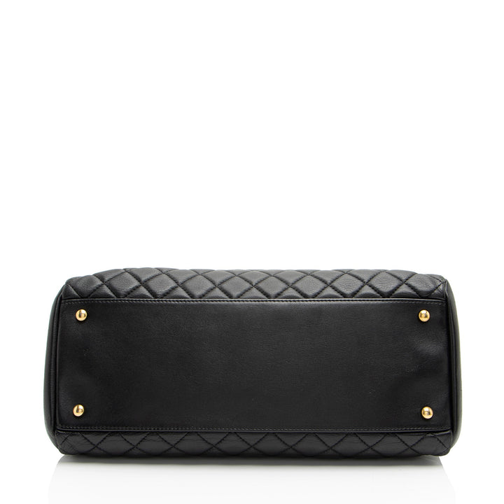 Top Quality Chanel Lambskin Just Mademoiselle Large Bowler Bag (SHF-xiVMoz)