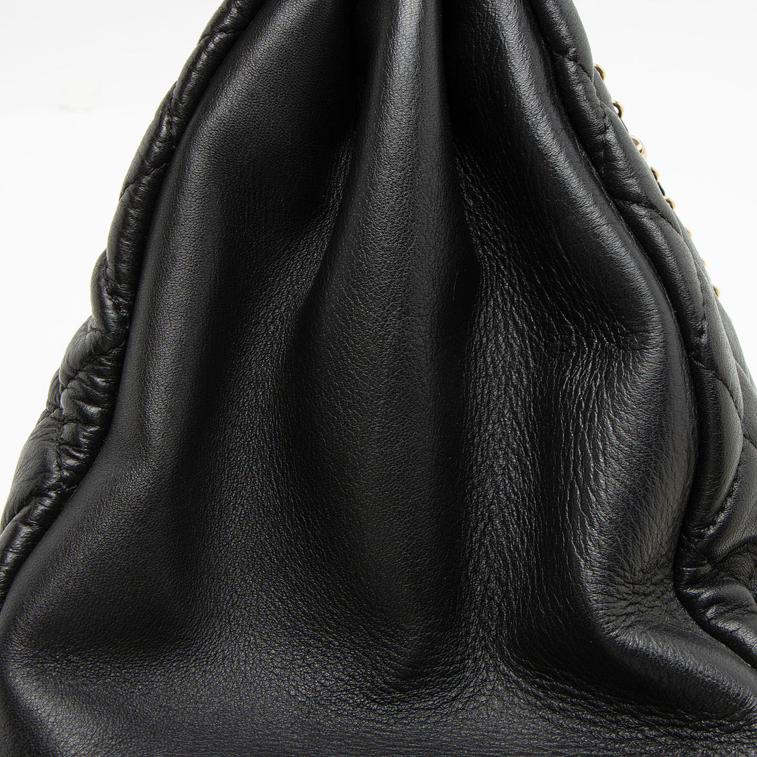 Top Quality Chanel Lambskin Just Mademoiselle Large Bowler Bag (SHF-xiVMoz)