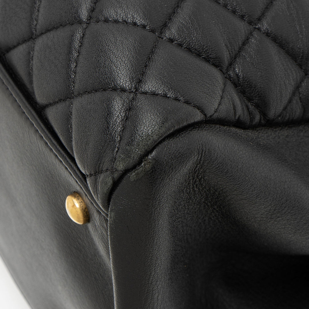 Top Quality Chanel Lambskin Just Mademoiselle Large Bowler Bag (SHF-xiVMoz)