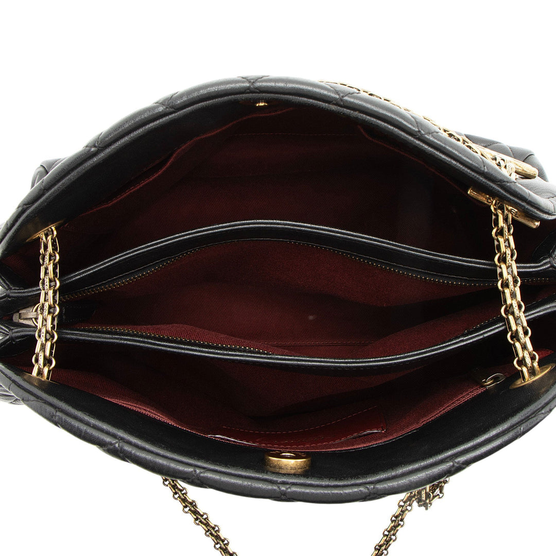 Top Quality Chanel Lambskin Just Mademoiselle Large Bowler Bag (SHF-xiVMoz)