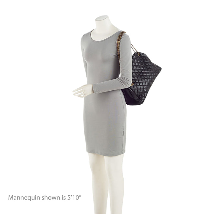Top Quality Chanel Lambskin Just Mademoiselle Large Bowler Bag (SHF-xiVMoz)