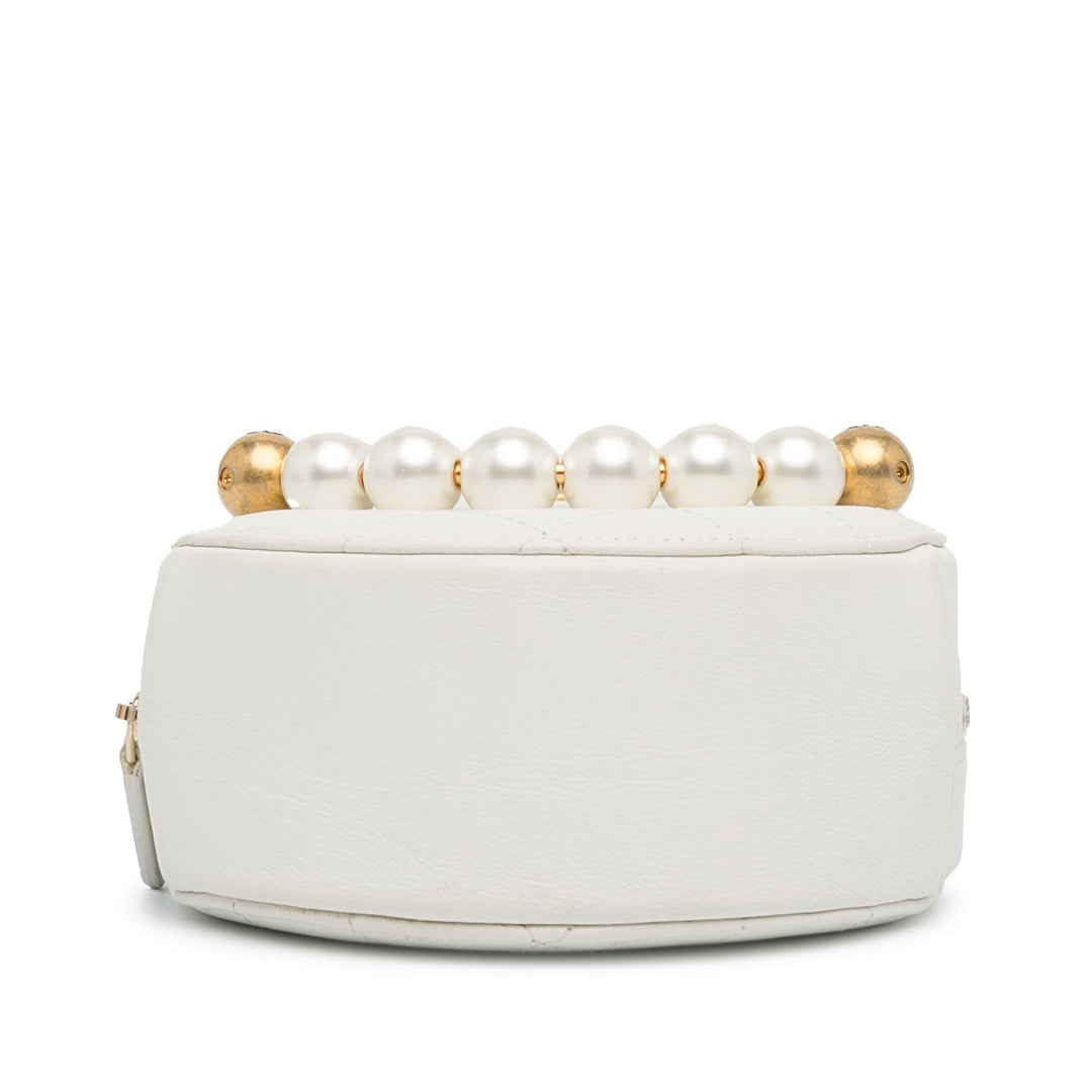 Top Quality Chanel Lambskin Pearl Round Clutch with Chain (SHG-eBDOPl)