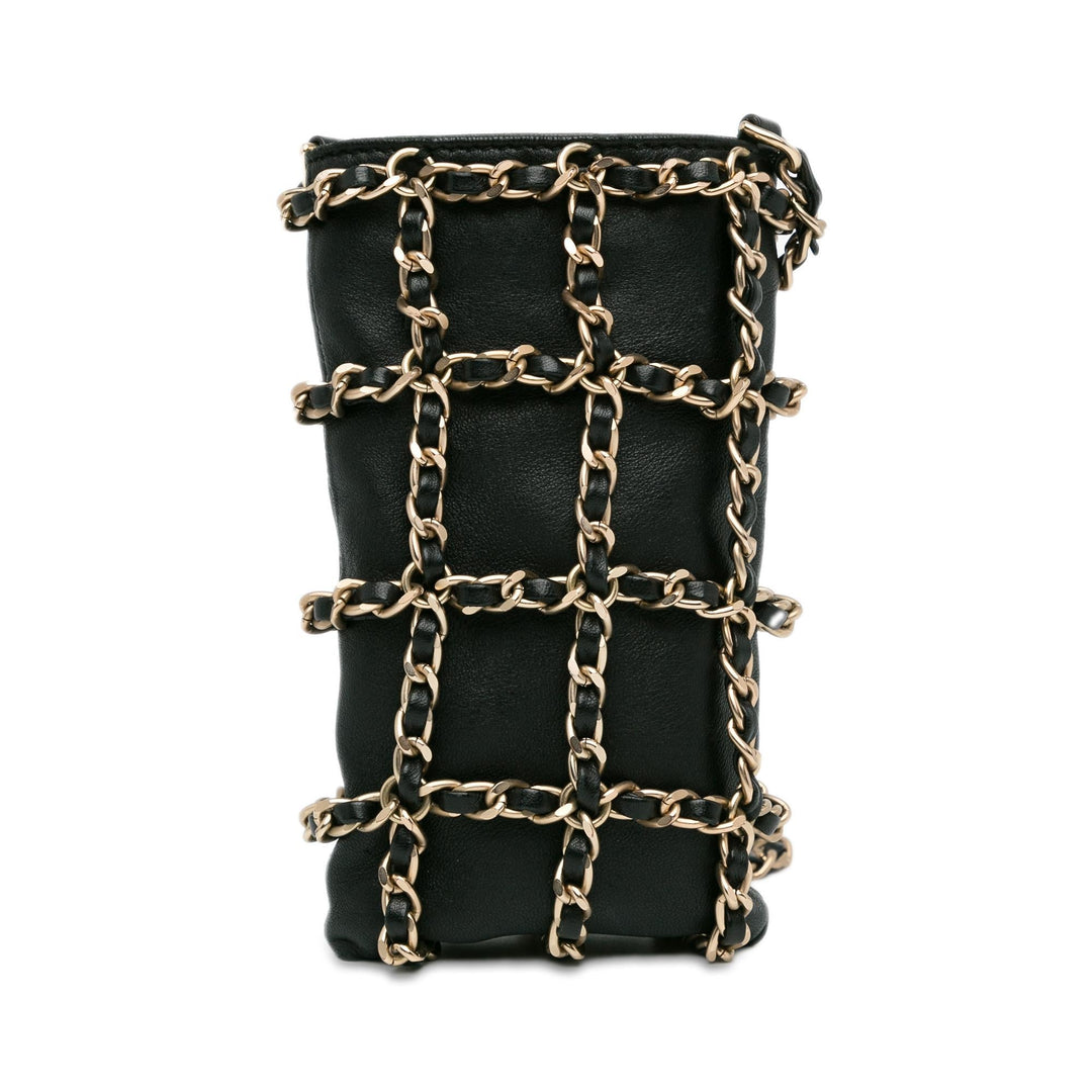 Top Quality Chanel Lambskin Tech Me Out Clutch With Chain (SHG-V9wJ7z)