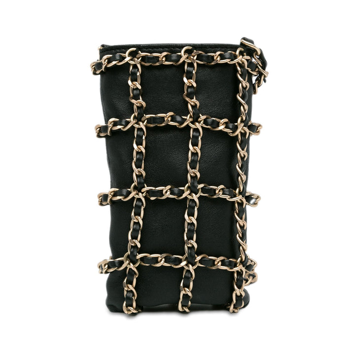 Top Quality Chanel Lambskin Tech Me Out Clutch With Chain (SHG-V9wJ7z)