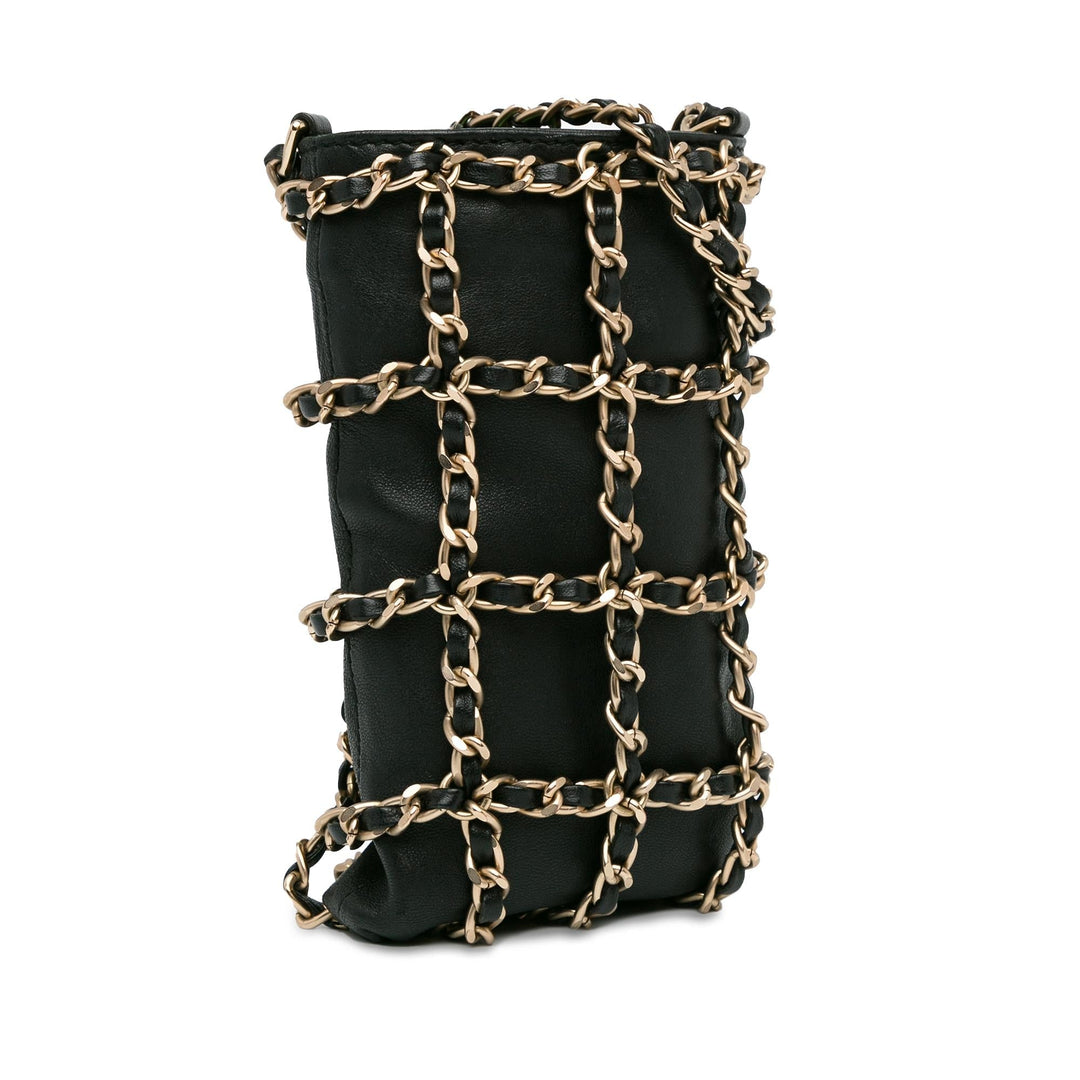 Top Quality Chanel Lambskin Tech Me Out Clutch With Chain (SHG-V9wJ7z)