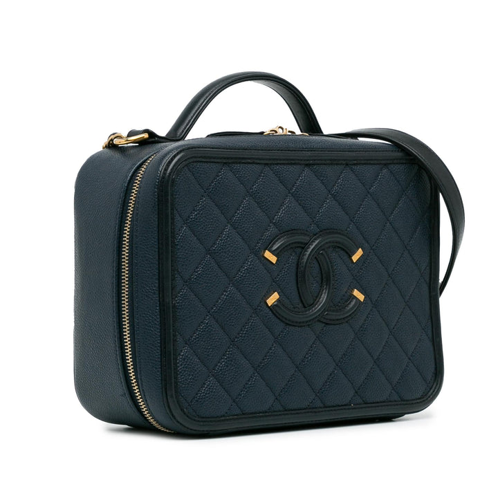 Top Quality Chanel Large Caviar CC Filigree Vanity Case (SHG-JUihwi)