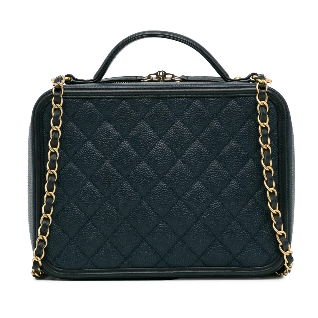Top Quality Chanel Large Caviar CC Filigree Vanity Case (SHG-JUihwi)