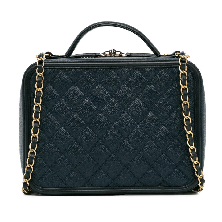 Top Quality Chanel Large Caviar CC Filigree Vanity Case (SHG-JUihwi)