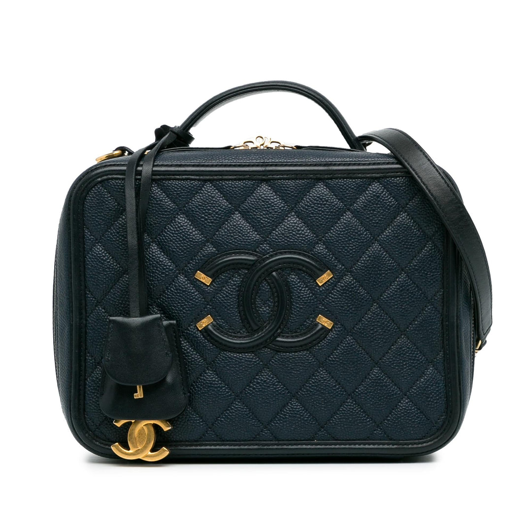 Top Quality Chanel Large Caviar CC Filigree Vanity Case (SHG-JUihwi)