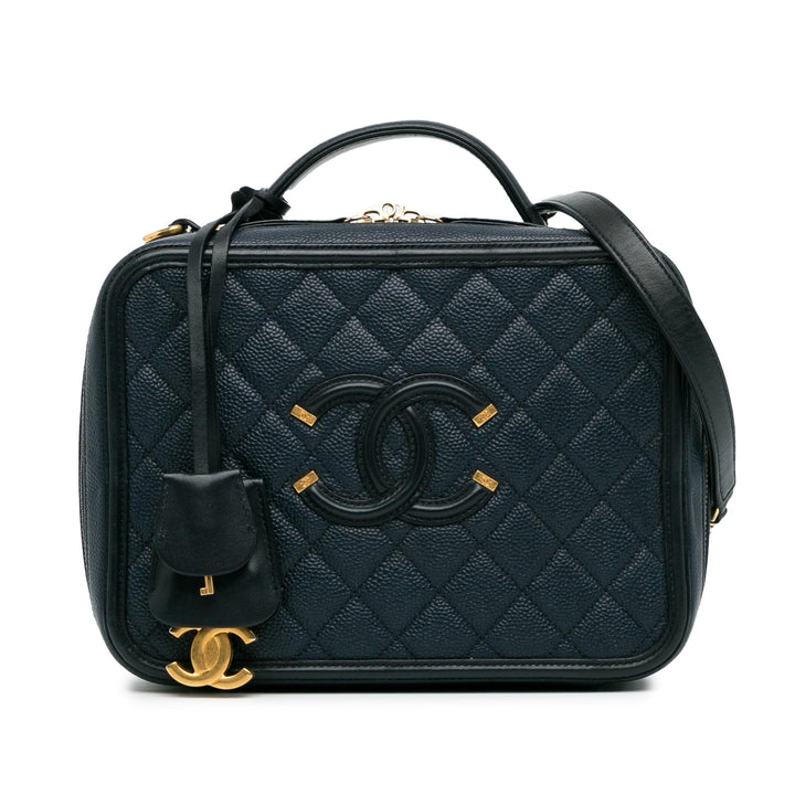 Top Quality Chanel Large Caviar CC Filigree Vanity Case (SHG-JUihwi)