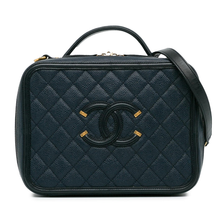 Top Quality Chanel Large Caviar CC Filigree Vanity Case (SHG-JUihwi)