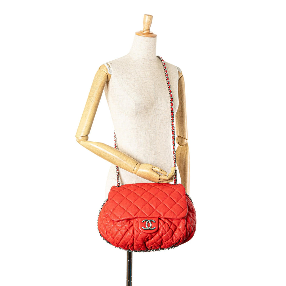 Top Quality Chanel Large Quilted Lambskin Chain Around Flap (SHG-oxVBMx)