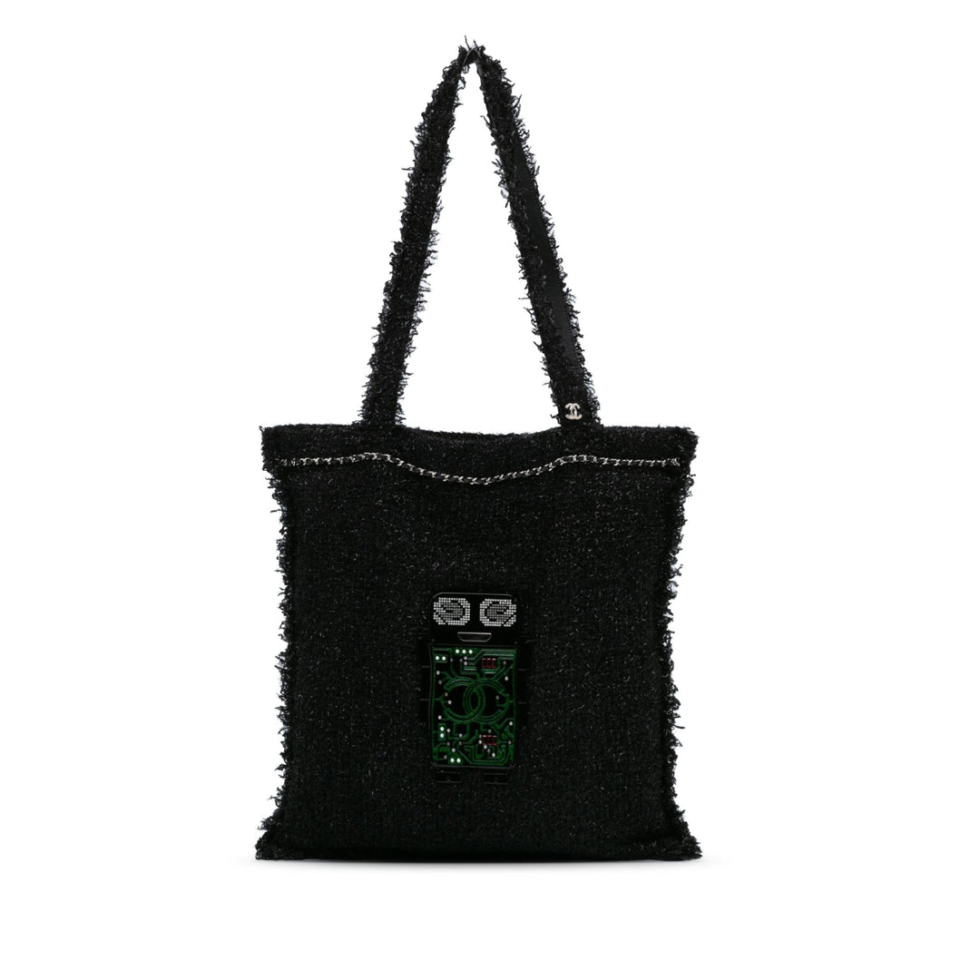 Top Quality Chanel Large Resin Embellished Tweed Robot Shopping Tote (SHG-eaYmZw)