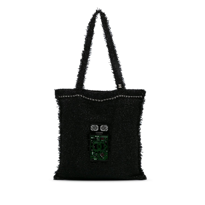 Top Quality Chanel Large Resin Embellished Tweed Robot Shopping Tote (SHG-eaYmZw)