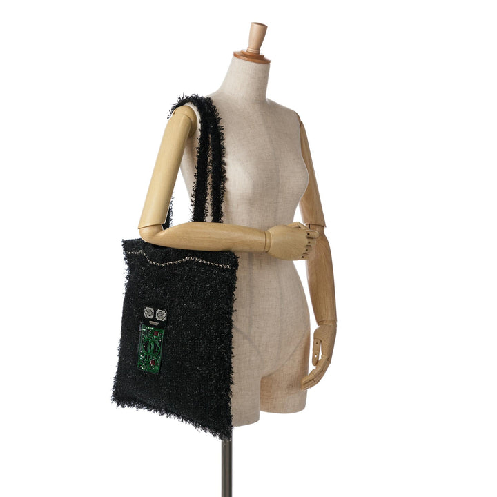 Top Quality Chanel Large Resin Embellished Tweed Robot Shopping Tote (SHG-eaYmZw)