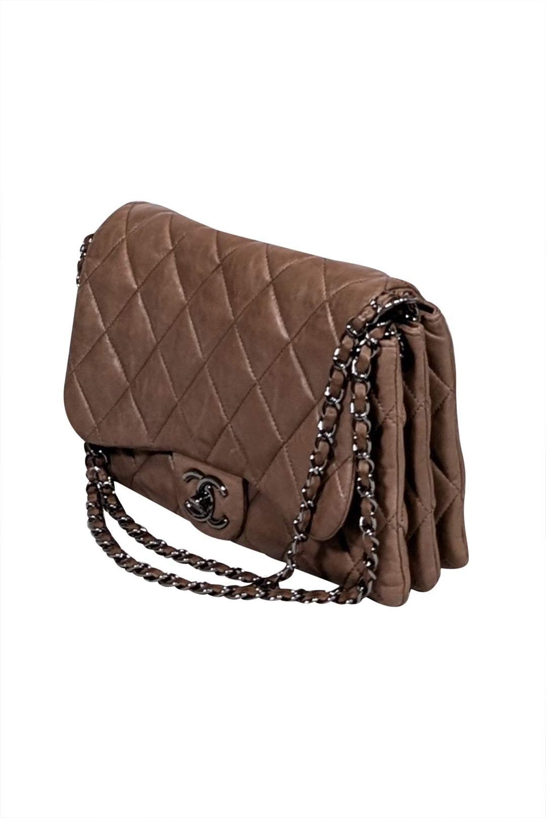Top Quality Chanel - Light Brown Quilted Leather Flap Bag