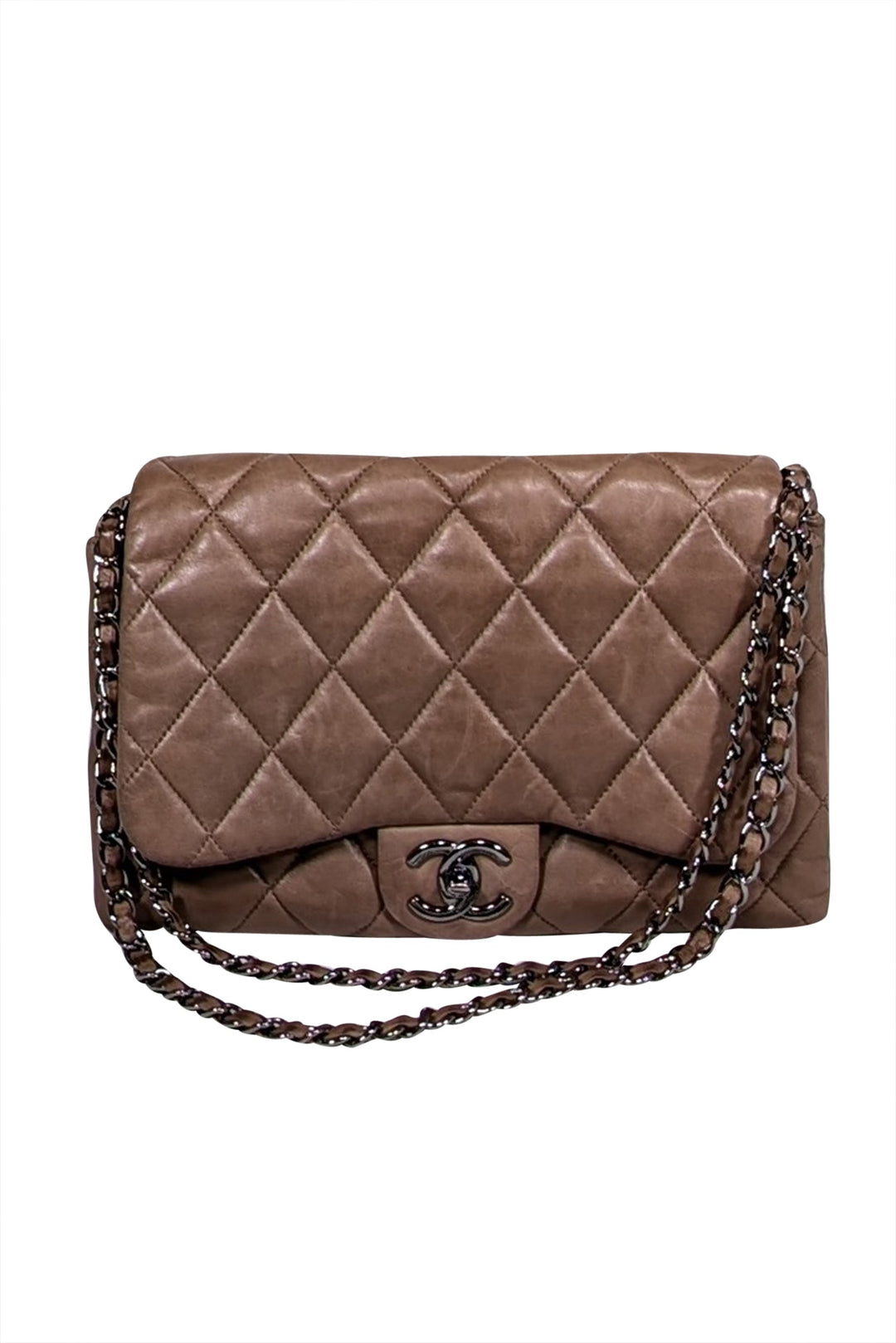 Top Quality Chanel - Light Brown Quilted Leather Flap Bag