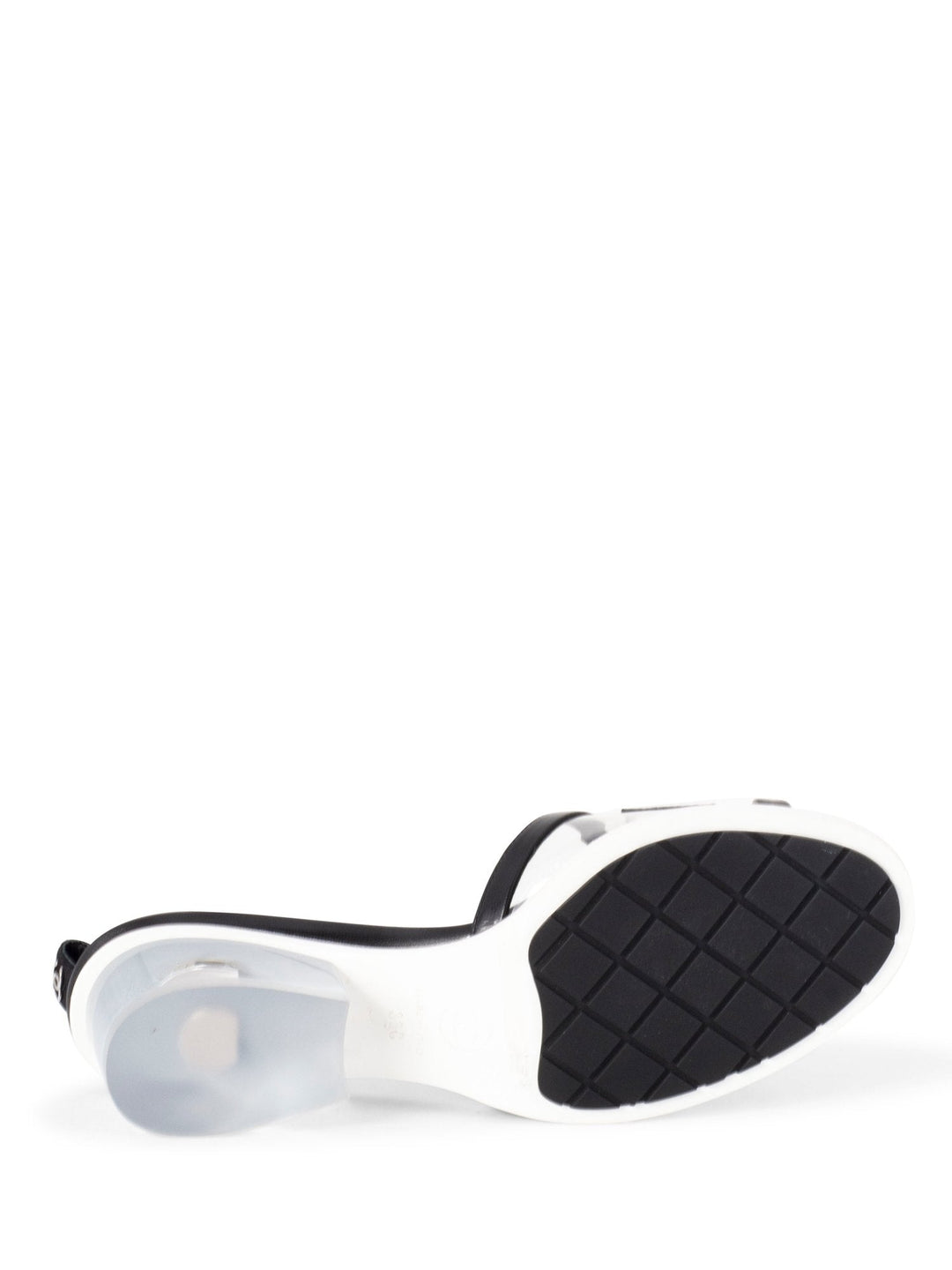 Top Quality Chanel Logo Transparent PVC Mule Slide Shoes Black