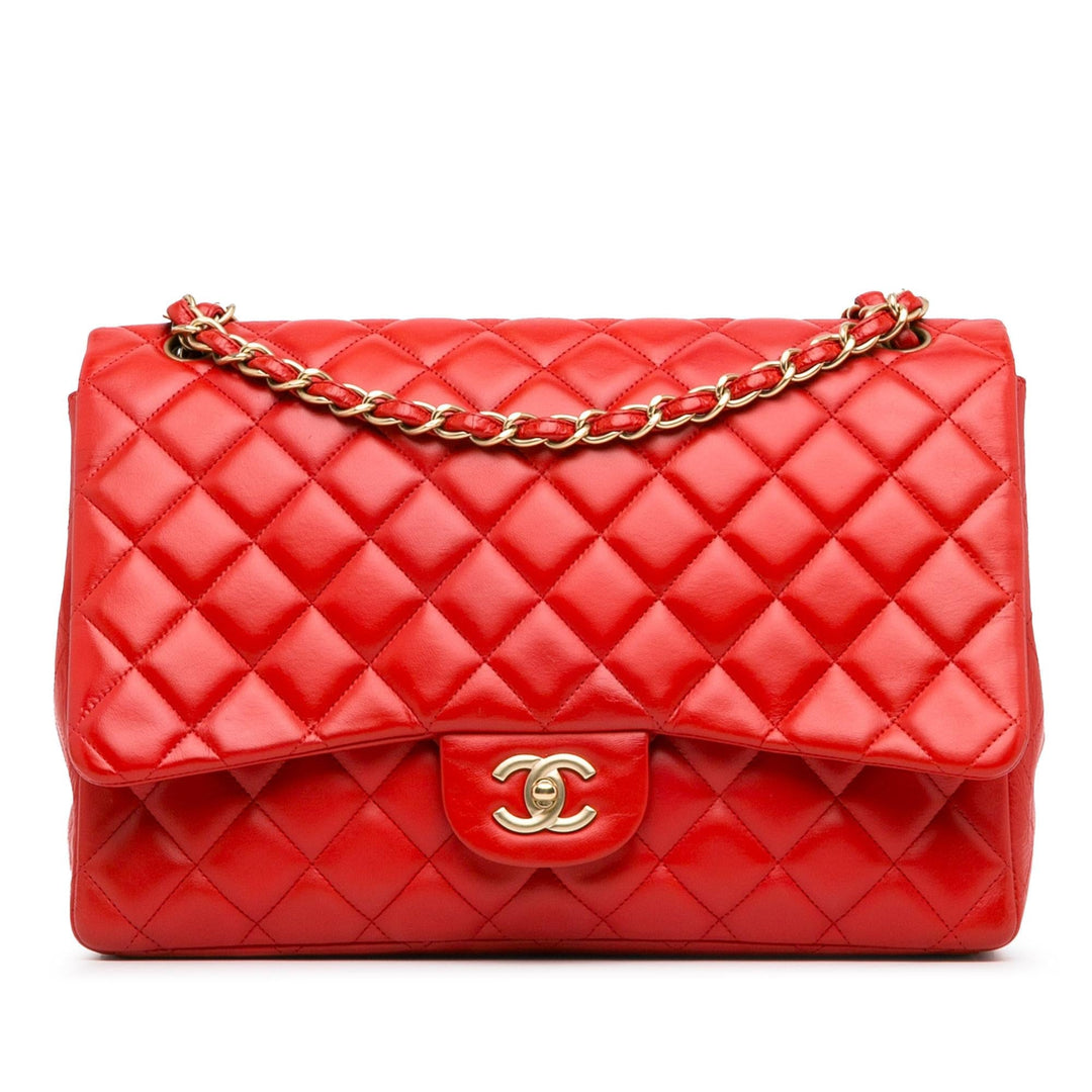 Top Quality Chanel Maxi Classic Lambskin Single Flap (SHG-utLlb3)