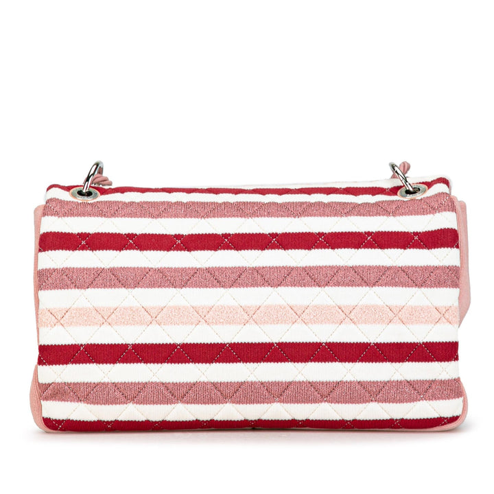 Top Quality Chanel Maxi Stripe Jersey Felt and Rope Flap (SHG-64cbwe)