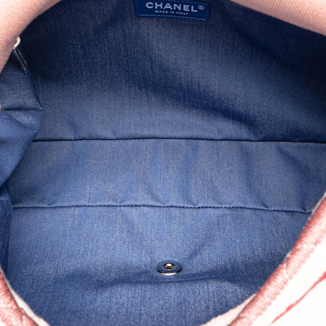 Top Quality Chanel Maxi Stripe Jersey Felt and Rope Flap (SHG-64cbwe)