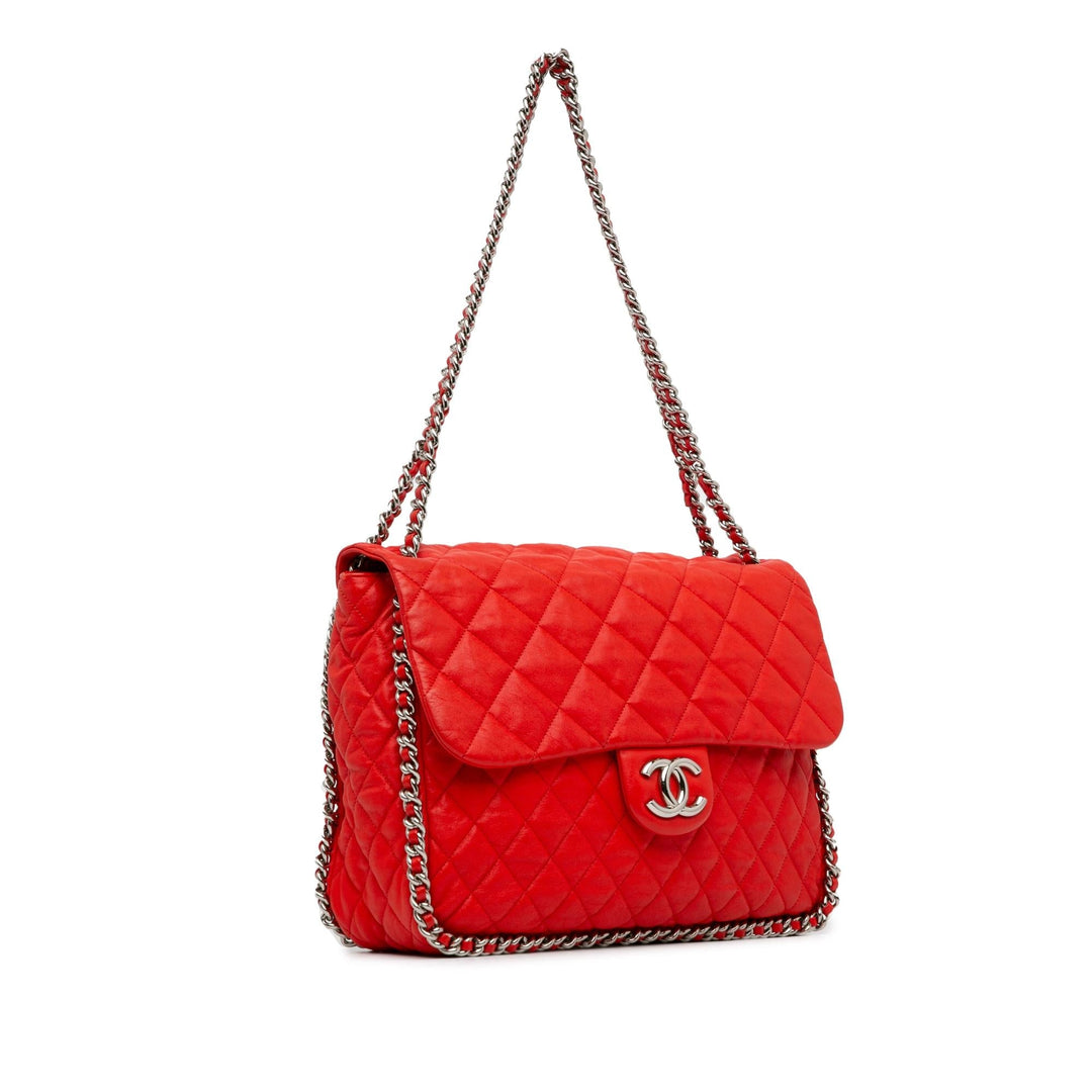 Top Quality Chanel Maxi Washed Lambskin Chain Around Flap (SHG-io9S1p)