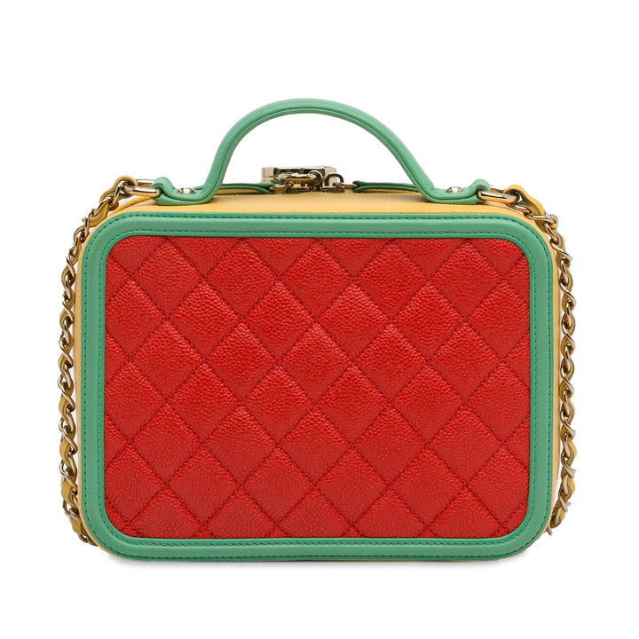 Top Quality Chanel Medium CC Caviar Filigree Vanity Case (SHG-PrxVRk)