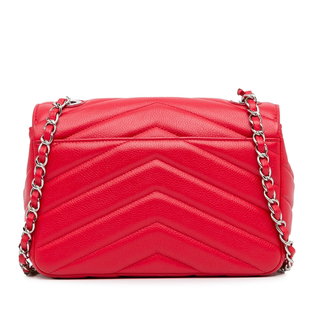 Top Quality Chanel Medium Caviar Chevron Data Center Envelope Flap (SHG-mBlAJB)
