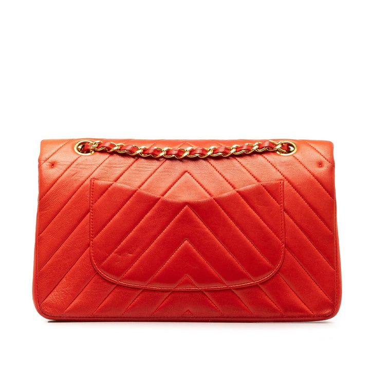 Top Quality Chanel Medium Chevron Lambskin Double Flap (SHG-8d3ILA)