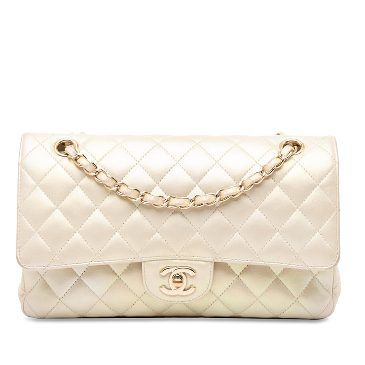 Top Quality Chanel Medium Classic Iridescent Lambskin Double Flap (SHG-kXZTzR)