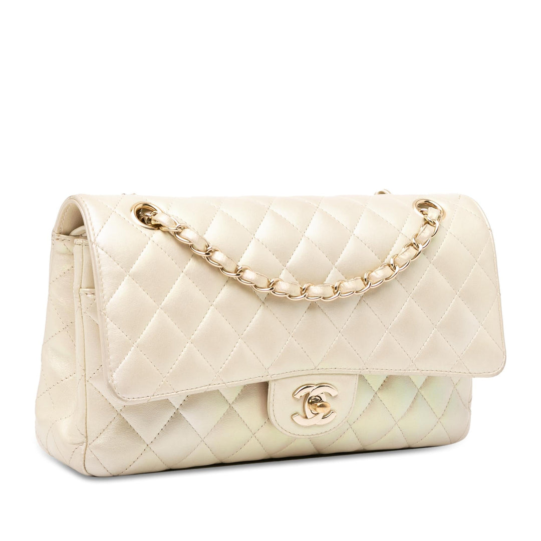Top Quality Chanel Medium Classic Iridescent Lambskin Double Flap (SHG-kXZTzR)