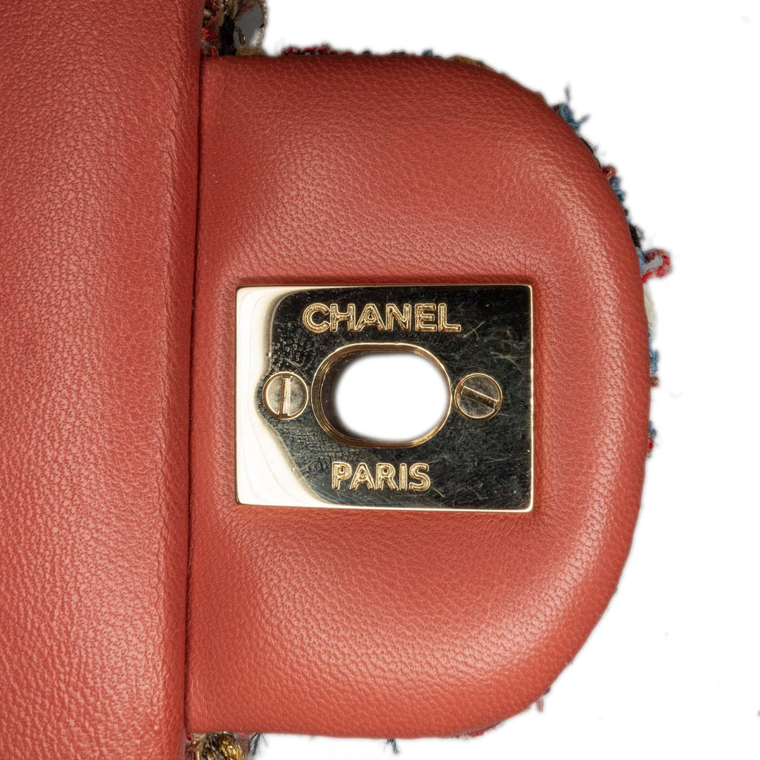 Top Quality Chanel Medium Classic Tweed Double Flap (SHG-0MvJ4C)