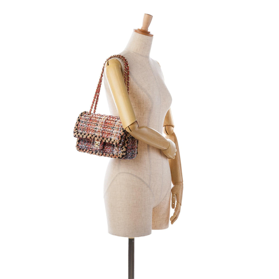 Top Quality Chanel Medium Classic Tweed Double Flap (SHG-0MvJ4C)