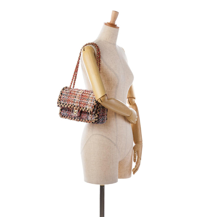 Top Quality Chanel Medium Classic Tweed Double Flap (SHG-0MvJ4C)