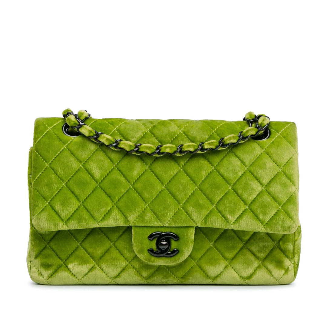 Top Quality Chanel Medium Classic Velvet Double Flap (SHG-HaMEdW)