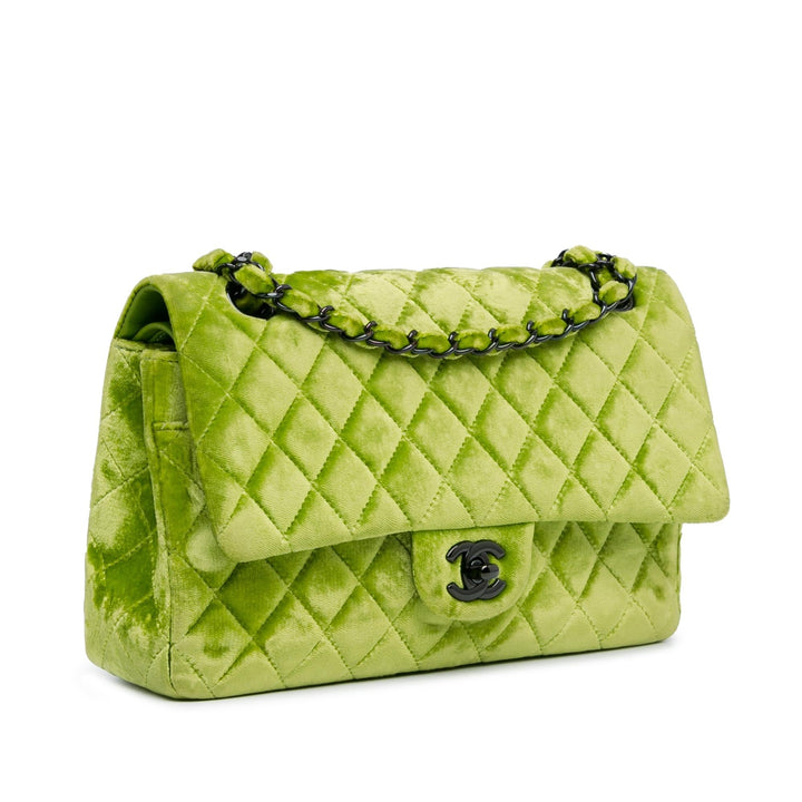 Top Quality Chanel Medium Classic Velvet Double Flap (SHG-HaMEdW)