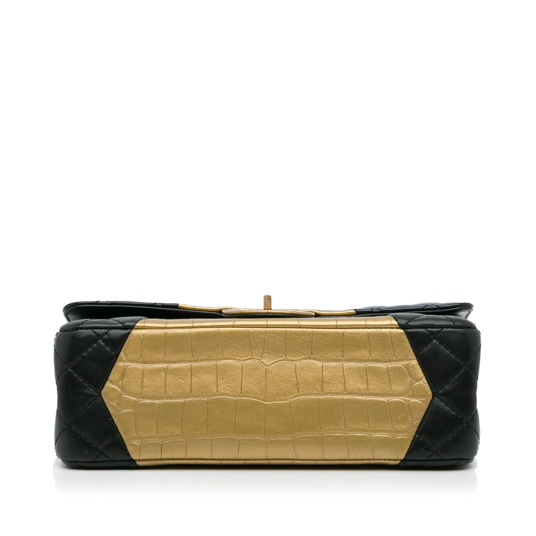 Top Quality Chanel Medium Croc Embossed Lambskin 2.55 Reissue Double Flap Bag (SHG-WsMkpm)