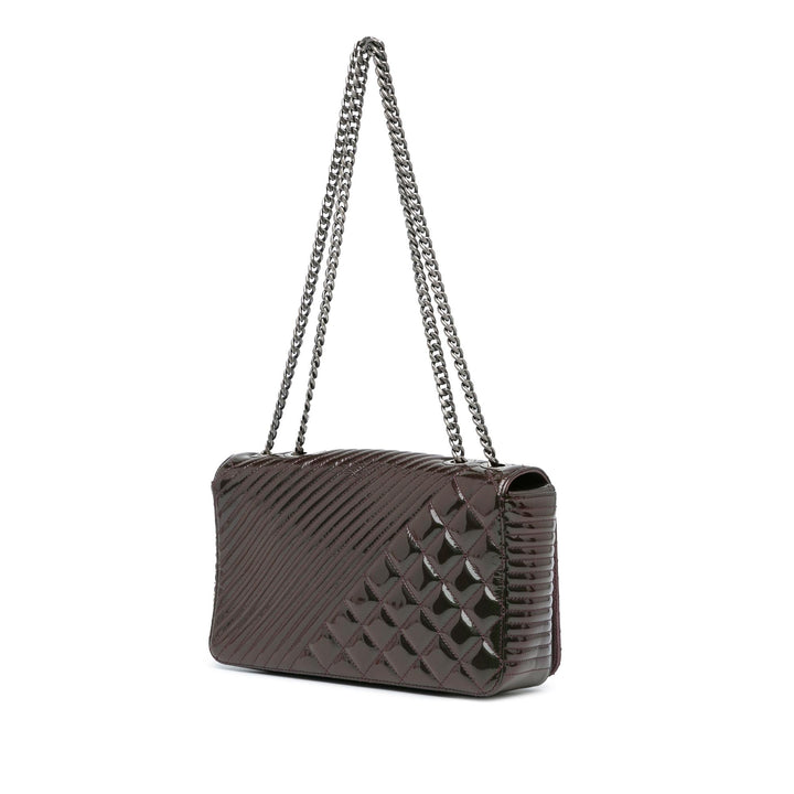 Top Quality Chanel Medium Patent Coco Boy Flap (SHG-50WsUL)