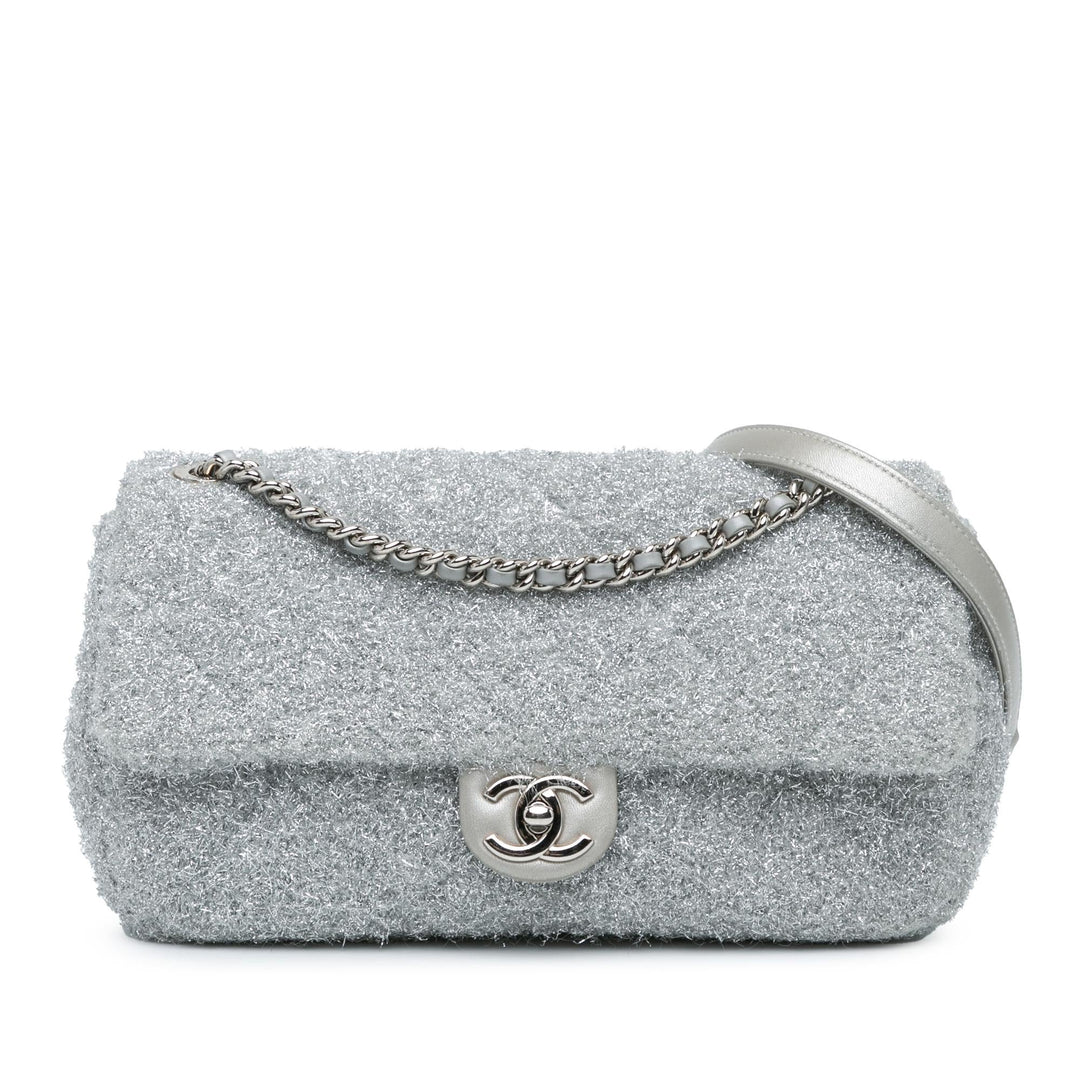 Top Quality Chanel Medium Quilted Lurex Ground Control Pluto Glitter Flap (SHG-oj7q7D)