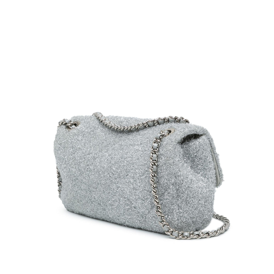 Top Quality Chanel Medium Quilted Lurex Ground Control Pluto Glitter Flap (SHG-oj7q7D)