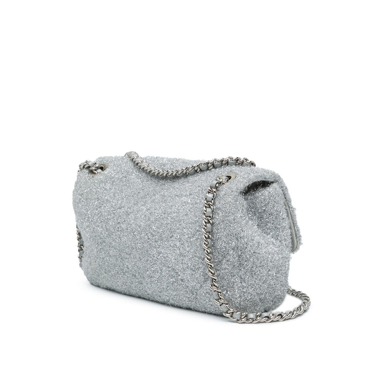 Top Quality Chanel Medium Quilted Lurex Ground Control Pluto Glitter Flap (SHG-oj7q7D)